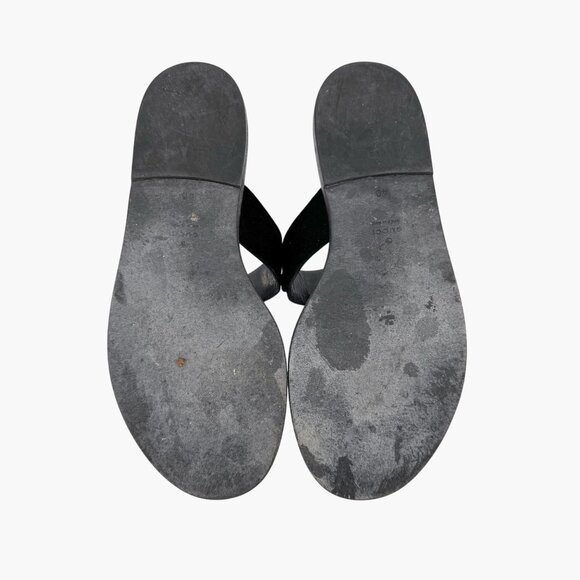 Gucci Horsebit Black Suede Flat Thong Flip Flop Sandals Size 40 US 10 Women - Picture 14 of 16